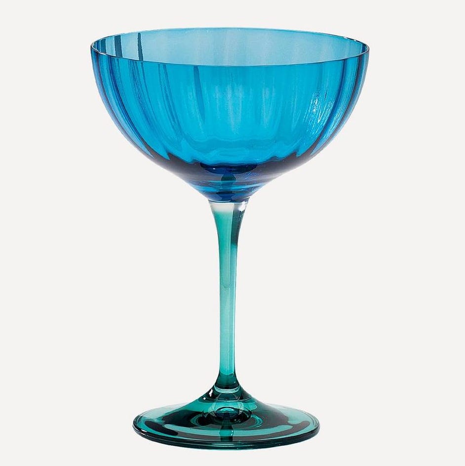 Jazzy Blue Champagne Glass